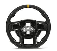 CFTGIW Volante per Auto in Fibra di Carbonio in Pelle Perforata Sostituzione per il 2017? 2021 a Mt Sterzo Automobilistico Ruota a Ruota a Velo in Fibra Sterzo in