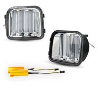 CFUNMNVBVZ Fari Freno Per Hummer H3 H3T 2006-2010 2 Pezzi Paraurti Anteriore Sequenziale Ambra Montaggio Come DRL Indicatore Di Direzione Indicatore Specchio Laterale(Clear Lens)