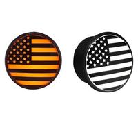 CFUNMNVBVZ Fari Freno Per Wrangler JK 2007-2017 Indicatore Direzione Specchio Laterale DRL Assemblea Bianco Daytime Running(National flag Logo)