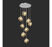 CFWSHJ 10 Palline Vetro Le Scale Lungo Alto lampadario Rotondo Sala Lampada a Sospensione del soffitto Moderno Pranzo la Camera di entrata da Letto per Il Soggiorno dell'ingresso Isola Cucina/8