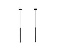 CFWSHJ 2PC Moderno Minimalista Nero Interno Lampada a Sospensione 3000K 3W COB lampadario a Risparmio energetico Filo sospeso installato Illuminazione Domestica plafoniere Camera da Letto Soggiorno
