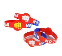 CFWSHJ 4 Braccialetti in Silicone No TO War, Braccialetti per Sport all'Aria Aperta Stop The War per Uomini e Donne, Taglia Unica, Silicone, Senza Pietre preziose, Taglia Unica, Silicone, Senza