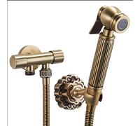 CFWSHJ Antique Toilet didattica Set Bidet Portatile con Supporto per Doccia in Ottone e 1,5 m tiet da Portata di Mano Muslim Wilet Shattaf