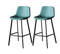 CFWSHJ banco Pezzi di sgabocchi Bar in Finta Pelle sgabelli Cucina Isola sedie da Altezza del Sedile (Cuscino Verde, 65 cm)