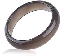 CFWSHJ Bracciale in Giada Bracciale Rigido in Giada con Agata di Specie Ghiaccio Grigio per Donna, Regalo Migliore l 64