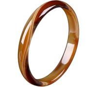 CFWSHJ Bracciale in Giada con Agata Naturale, Stile Classico Cinese, Bracciale Rigido in Giada con grani di Flusso, per Donna