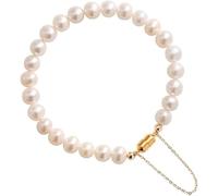 CFWSHJ Bracciale in Giada con Perle 14K Borsa in Oro con Braccialetto Fatto a Mano con Cordino da Inviare alle Amiche