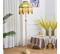 CFWSHJ Campagna Americana sfumatura Verde Lampada Verticale Metallo Alte lampade Interne Decorative in Piedi luci da a Pavimento Che Portano la Luce del palo per Vivente Ro