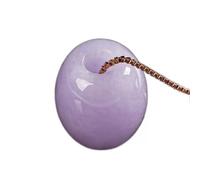 CFWSHJ Ciondolo per Collana di Giada Viola Rosa Viola Feng Shui Naturale per Le Donne Perline di Trasporto Lutong di giadeite Genuina Yoga S925 Argento Placcato Oro