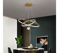 CFWSHJ Circolo Soggiorno di Lusso Grande lampadario Moderno Anello Semplice a LED da Letto Duplex Lampada appesa al Luce del soffitto
