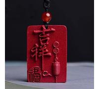 CFWSHJ Collane Feng Shui Collana di ricchezza di cinabro Autentico Ciondolo di Giada Guarigione Chakra Cristallo Ricchezza fortunata allontanare Gli Spiriti maligni Catena di Maglioni Regalo