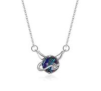 CFWSHJ Collane S925 Argento Sterling Piccolo Diavolo Starlight Pietra Hip Hop Minimalista Semplice Boho Regalo di Gioielli per Le Donne, Argento (Colore : Argento)