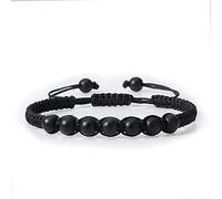 CFWSHJ Cristallo Grezzo alla Moda Corda di Nylon Intrecciata Perline Braccialetti Donna Uomo Pietra Naturale Corniola Imitazione Ambra Bracciale Rigido Braccialetti Regalo Reiki Bracciali (Color :