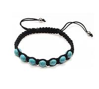 CFWSHJ Cristallo Grezzo alla Moda Corda di Nylon Intrecciata Perline Braccialetti Donna Uomo Pietra Naturale Corniola Imitazione Ambra Bracciale Rigido Braccialetti Regalo Reiki Bracciali (Color :