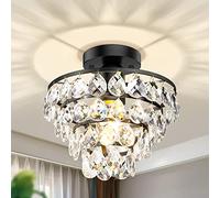 CFWSHJ Crystal - Lampadella Monte semifulcata Leggera con appuntamento Illuminazione a soffitto di Base da Bagno per la Vita