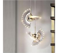 CFWSHJ Crystal Piccolo lampadario Bar piattino Volante Lampada a Sospensione Compatibile con Divano Ristorante per la Camera da Letto Che Ruota un'illuminazione Interna, Luce del soffitto