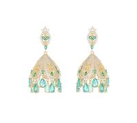 CFWSHJ Eleganti Orecchini con lampadario in moissanite in Stile Corte Francese in Oro 14 carati, Design Squisito Ispirato al Carillon del Vento, Ideali per l'uso Quotidiano