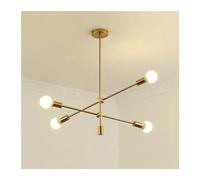 CFWSHJ Guarda Gli avvolgitori per Uomini Donne scandinavo Asta Lunga Art Deco lampadario E27 Pranzo Camera Letto Soggiorno Lampada da Fagiolo Magico (Luce Calda, Oro 4 Teste)