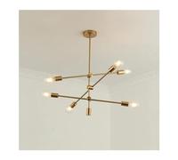 CFWSHJ Guarda Gli avvolgitori per Uomini Donne scandinavo Asta Lunga Art Deco lampadario E27 Pranzo Camera Letto Soggiorno Lampada da Fagiolo Magico (Luce Calda, Oro 4 Teste)