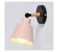 CFWSHJ Illuminazione per Interni in Stile Lampada da Parete a LED Lampada da Camera da Letto Moderna in Legno Lampada da Bagno per Soggiorno Domestico, Applique Moderne (Colore : Bianca Senza