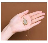 CFWSHJ La Collana a Ciondolo di Cicala Femminile è placcata in Oro, Giada hetiana e Set di Braccialetti Aperti, Scatola di Fascia Alta