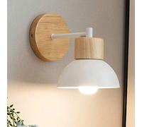 CFWSHJ Lampada da parete industriale vintage per montaggio a parete apparecchio di illuminazione E27 applique da parete in legno gabbia bianca lampade da parete a candela perfette per soggiorno camera