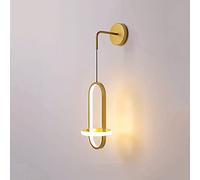 CFWSHJ Lampada da Parete Moderna a LED da 21 W, Applique da Parete ad Anello in Metallo con Paralume in Acrilico, lampade a Sospensione da Parete per Camera da Letto, lampade da Parete dal Design