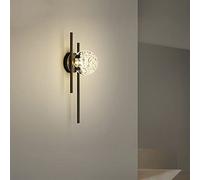 CFWSHJ Lampada da Parete Moderna a LED in Cristallo Semplice Camera da Letto Studio Comodino Bagno Lampada da Parete in Vetro Soggiorno Decorazione Lampade da Parete, Applique Moderne (Colore : Oro)
