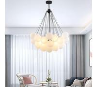 CFWSHJ Lampadario Moderno Sfera Bolle, tonalità di Vetro Ciondolo Fai -Te, luci Sospensione soffitto Decorativo a LED compatibili con Camera della Sala da Letto Lampada sospesa, per Soggiorno