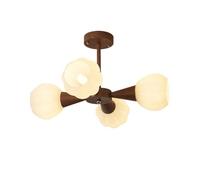 CFWSHJ Lampadario Sputnik metà secolo Fattoria a 4 di Campagna Francese Latte Bianca Vetro flaccida Moderna Cucina nordica Vicino alla Lampada del soffitto per Soggiorno Sala da Pranzo/4 luci