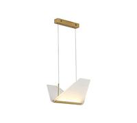 CFWSHJ Lampadiers, Comodino postmoderno Piccolo Lampada Ciondolo Creativa luci appese Bianche Rame + Acrilico lampadario Goccia a Testa Singola per Il Negozio di Abbigliamento da Bar, caffetteria