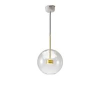 CFWSHJ Lampadiers, Elementi LED Decorativi creativi Moderni Cucina Isola Sospensione Designer di luci nordiche Arte Trasparente Vetro a Bolle Moderna (Dimensioni: Palla Una Lampada)