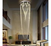 CFWSHJ Moderna Lampada soffitto in Acciaio Inossidabile LED a Tre Colori Dimmer Light Living Ternina per Tallone Long Lampadario Accensione di Decorazione d'interni, lampadari/Un colore/160 cm
