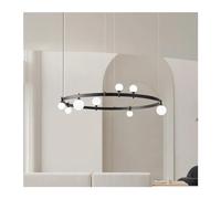 CFWSHJ Moderni Ciondolo Sfera Vetro a Base di ciondoli compatibili con Sala Pranzo tavolino da Cucina tavolini per la della casa Nera, Luce del soffitto