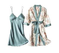 CFWSHJ Pigiama da Donna Pigiama Pigiama da Donna Sexy Set di Indumenti da Notte per Dormire con pettorine per la casa DL (codice Argento XL)