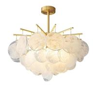 CFWSHJ Plafoniera Moderna Lampadario Moderno Lampada da soffitto in Cristallo Chiaro Soffitto Semplice per Camera da Letto Soggiorno Soggiorno (Oro, 85 cm)