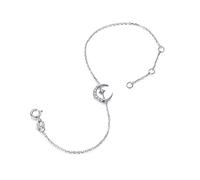 CFWSHJ,S925 Collana da Donna Giappone e Corea del Sud Stella Luna Catena clavicola Collana Semplice Orecchini a Bottone, AA