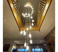 CFWSHJ Scala del lampadario LED LAMI di CRIDULE MODERATURA LUMI LAMONDI LAGGERO Regolabile per Il SOGGIORO Ingresso DELL'INCONTRO SOLLAGNO Foyer Vila Duplex Scapa a Sospensione Lunga (30 luci)