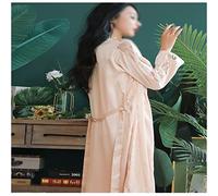 CFWSHJ Set da Notte da Donna in Pizzo Primavera Autunno Set da Notte Kimono Casual Femminile Camicia da Notte Intima Sexy Indumenti da Notte Larghi Abbigliamento per la casa, a, l (A)