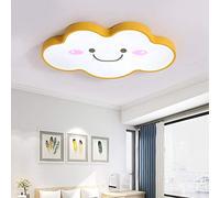 CFWSHJ soffitto a LED Ultra-Sottile 5 cm Clouds Create Affermazione Light's Bambini Luce Light Boys And Girls Chandelier Lampada per Ufficio Camera da Letto Cartoon, Giallo, Dimmabile Confortevole