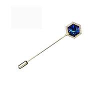 CFWSHJ Spilla da Donna Spilla da Uomo di Fascia Alta Spilla per Camicie, Spilla Stile Spilla con Una Sola Parola Fibbia per Sciarpa Accessorio Occidentale Spilla in Cristallo Blu Spille alla Moda,BA