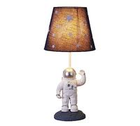 CFWSHJ Tavolo Fumetti Accanto alla Lampada Moderna astronauti Resina Creativa con paralumi in Tessuto Camera da Letto per Bambini Soggiorno