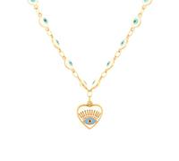 CFWSHJ Trend Uomo Gioielli Ciondolo colorato Collana a Catena malvagia Collane per Occhi per Donna B2015