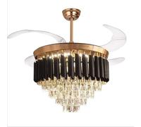 CFWSHJ Ventilatore da soffitto Moderno Ventilatore da soffitto Moderno Ventilatore da soffitto in Cristallo Pale retrattili Ventilatore da soffitto Ventilatore da Soggiorno Illuminazione da