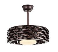 CFWSHJ Ventilatore Moderno per Camera da Letto 22 Pollici Ventilatore da soffitto con Telecomando Lampadario Senza Foglie Ventilatore Invisibile Ventilatore da soffitto Luce Soggiorno Camera da Letto