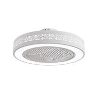 CFWSHJ Ventilatore Moderno per Camera da Letto Ventilatore da soffitto con Telecomando a LED con ventole Invisibili Luminose 55 cm Illuminazione Domestica Plafoniera Circolare Rotonda Camera da Letto