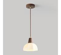 CFWSHJ Vetro lattiginoso Vintage lampadario a 3 luci Moderne Fattoria in Legno Leggera Light Mid Century Kitchen Island Hanging Lampada per Soggiorno da Pranzo al Comodino/1 Luce