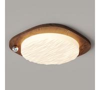 CFWSHJ Vintage Walnut Wood Legno Benice Light Nordic Creativity Flushway Sofiling Lampada lampadario da Cucina Minimalista Moderno Il Soggiorno in entrata Balcone per Scale cordale/48 cm