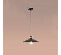 CFWSHJ WQHPLMD E27 lampadario Forma Rotonda Lampada soffitto Nero Workshop retrò a Sospensione Industriale Light Accendi Le lampade l'isola della Cucina per Il Bar del Ristorante (Dimensioni: