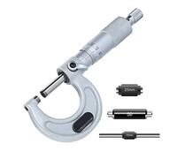 CFWWSAQ Micrometro, Micrometro a Spirale Meccanico 0,01mm Fuori micrometri Micrometri Vite Micrometro ad Alta precisione La-Ser Graduazione Segno di Graduazione Strumenti di misurazione(0-25mm)